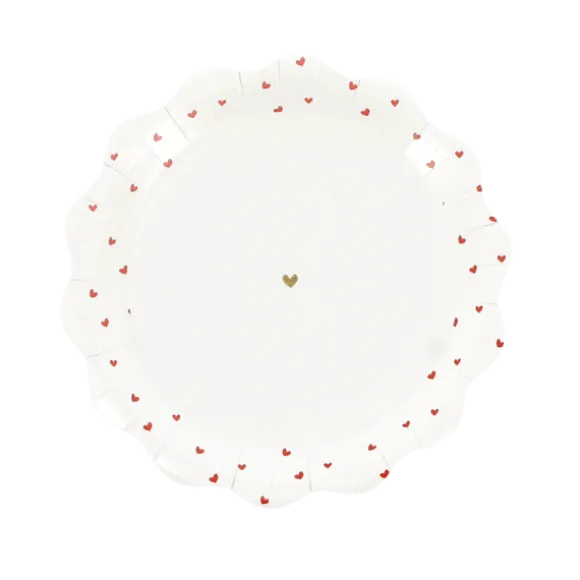 8 assiettes en carton - Diamètre 23 cm - Collection Lovely Time