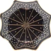 8 assiettes en carton Octogramme avec étoile au milieu - Noir & Or - 22 cm