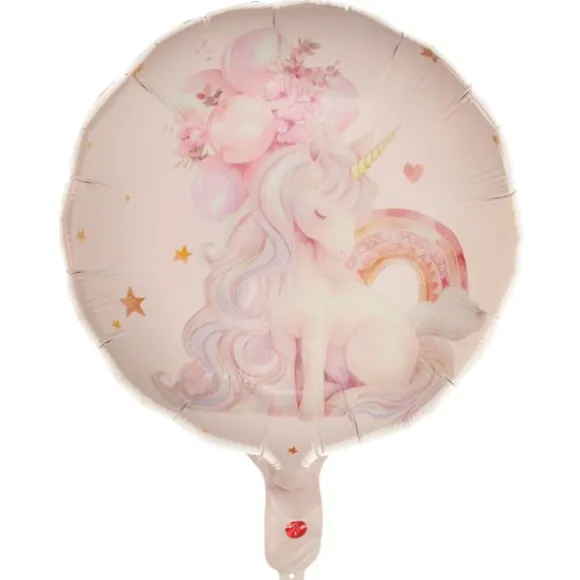 Ballon en aluminium arrondi - Diamètre 45 cm - Collection Licorne Magique