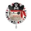 Ballon en aluminium arrondi FSC® - Joyeux Anniversaire - Diamètre 43 cm - Pirate