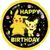 Ballon en aluminium arrondi "Happy Birthday" - Diamètre 43 cm - Pokémon™