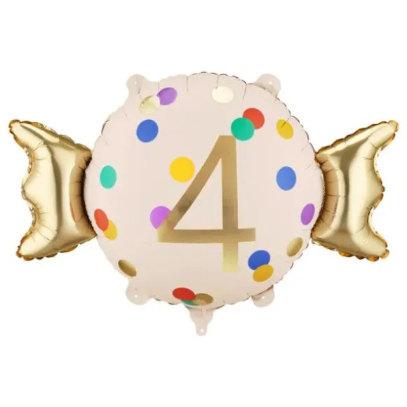 Ballon en aluminium - Bonbon à chiffre - 61 x 37 cm - Chiffre au choix