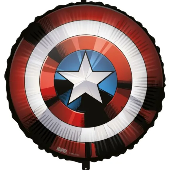 Ballon en aluminium - Bouclier de Captain America - Diamètre 46 cm - Avengers™