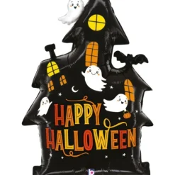 Ballon en aluminium d'Halloween - Maison hantée - 53 x 80 cm