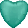 Ballon en aluminium en forme de cœur satiné - 43 cm - Couleur au choix