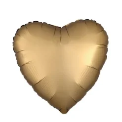 Ballon en aluminium en forme de cœur satiné - 43 cm - Couleur au choix