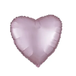 Ballon en aluminium en forme de cœur satiné - 43 cm - Couleur au choix
