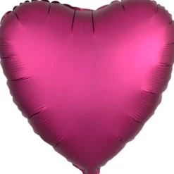 Ballon en aluminium en forme de cœur satiné - 43 cm - Couleur au choix