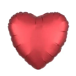Ballon en aluminium en forme de cœur satiné - 43 cm - Couleur au choix