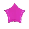 Ballon en aluminium métallisé fuchsia étoile - 45 cm