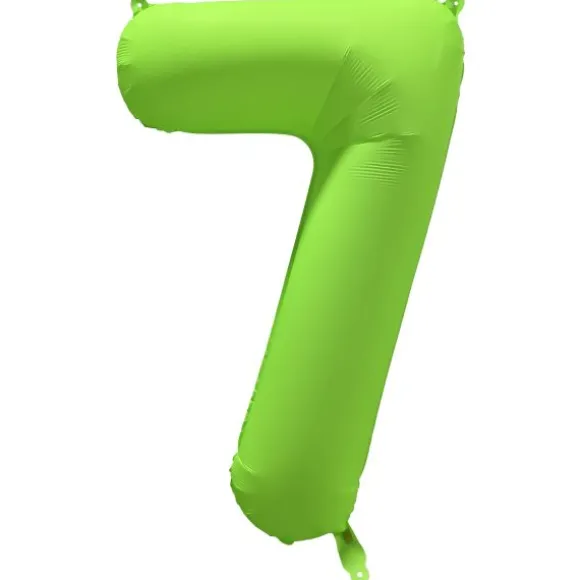 Ballon fluo en aluminium en forme de chiffre - Vert Fluo - 86 x 70 cm - Chiffre au choix