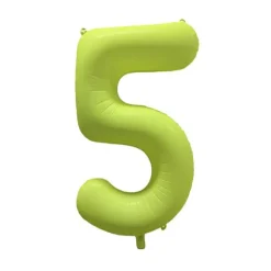 Ballon fluo en aluminium en forme de chiffre - Vert Fluo - 86 x 70 cm - Chiffre au choix