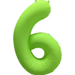 Ballon fluo en aluminium en forme de chiffre - Vert Fluo - 86 x 70 cm - Chiffre au choix
