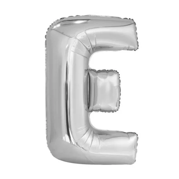 Ballon géant en aluminium en forme de lettre - Argent - Lettre au choix