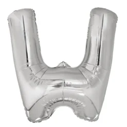 Ballon géant en aluminium en forme de lettre - Argent - Lettre au choix