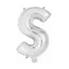 Ballon Métallique à Air - Argent - 40 à 45 cm - Lettre au Choix
