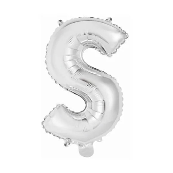 Ballon Métallique à Air - Argent - 40 à 45 cm - Lettre au Choix