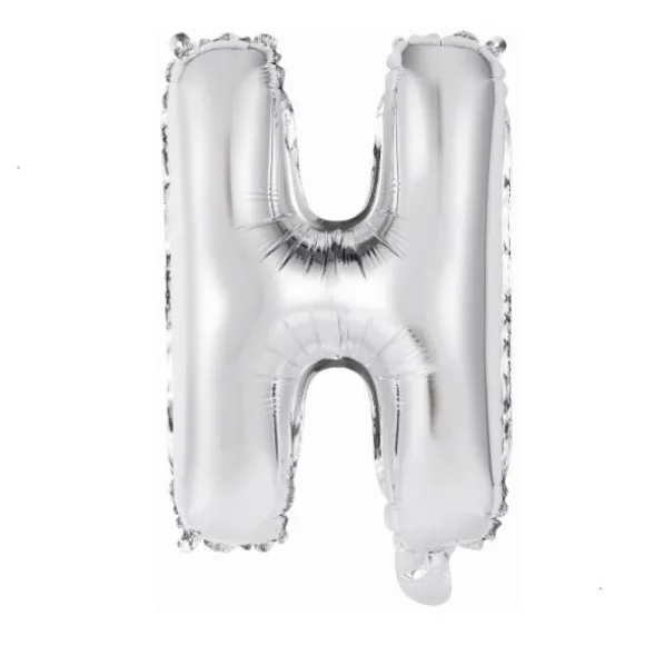 Ballon Métallique à Air - Argent - 40 à 45 cm - Lettre au Choix