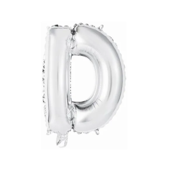 Ballon Métallique à Air - Argent - 40 à 45 cm - Lettre au Choix