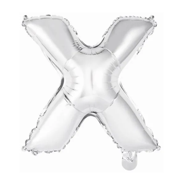 Ballon Métallique à Air - Argent - 40 à 45 cm - Lettre au Choix