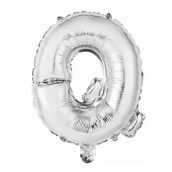 Ballon Métallique à Air - Argent - 40 à 45 cm - Lettre au Choix