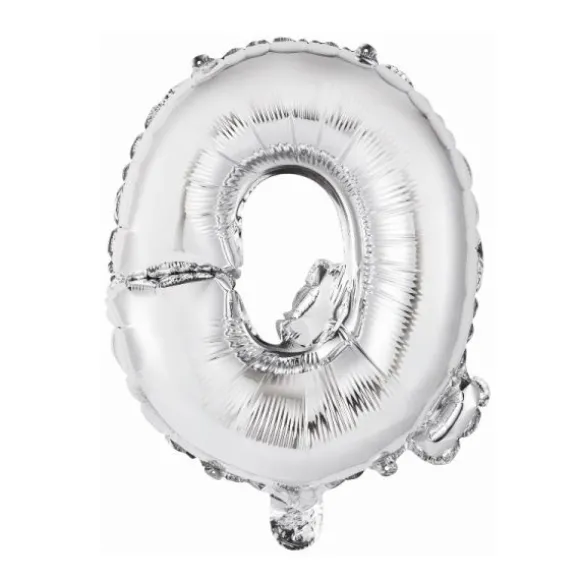 Ballon Métallique à Air - Argent - 40 à 45 cm - Lettre au Choix