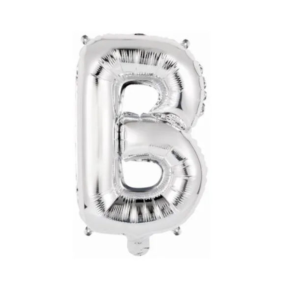 Ballon Métallique à Air - Argent - 40 à 45 cm - Lettre au Choix