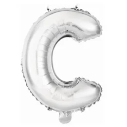 Ballon Métallique à Air - Argent - 40 à 45 cm - Lettre au Choix
