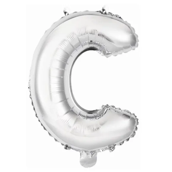 Ballon Métallique à Air - Argent - 40 à 45 cm - Lettre au Choix