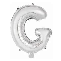 Ballon Métallique à Air - Argent - 40 à 45 cm - Lettre au Choix