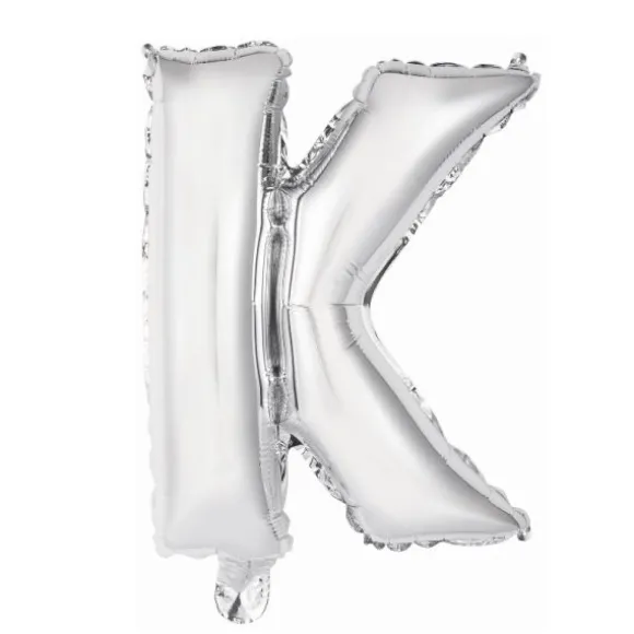 Ballon Métallique à Air - Argent - 40 à 45 cm - Lettre au Choix
