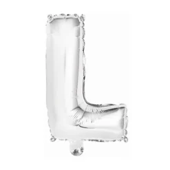 Ballon Métallique à Air - Argent - 40 à 45 cm - Lettre au Choix