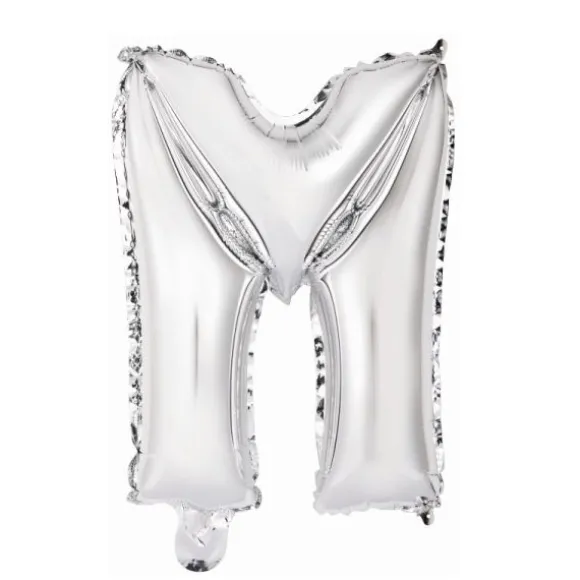 Ballon Métallique à Air - Argent - 40 à 45 cm - Lettre au Choix