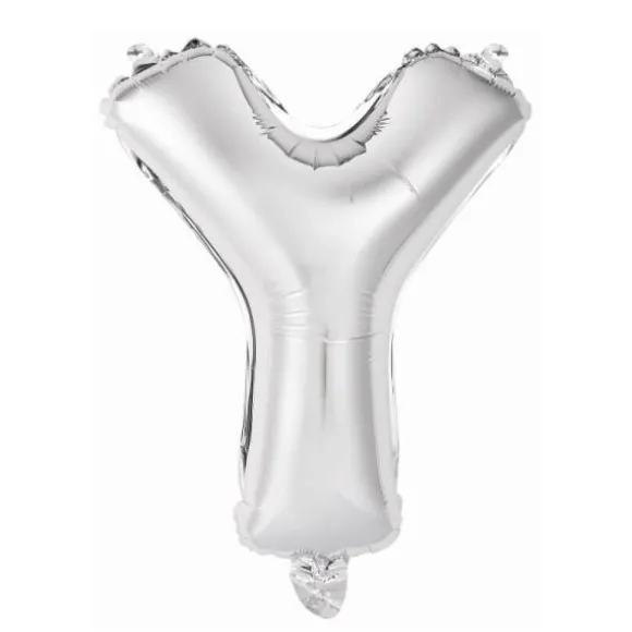 Ballon Métallique à Air - Argent - 40 à 45 cm - Lettre au Choix