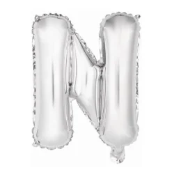 Ballon Métallique à Air - Argent - 40 à 45 cm - Lettre au Choix
