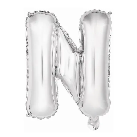 Ballon Métallique à Air - Argent - 40 à 45 cm - Lettre au Choix