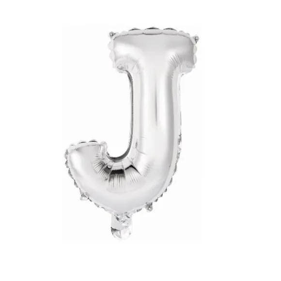 Ballon Métallique à Air - Argent - 40 à 45 cm - Lettre au Choix