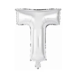 Ballon Métallique à Air - Argent - 40 à 45 cm - Lettre au Choix