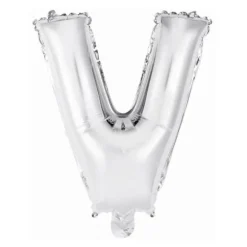 Ballon Métallique à Air - Argent - 40 à 45 cm - Lettre au Choix