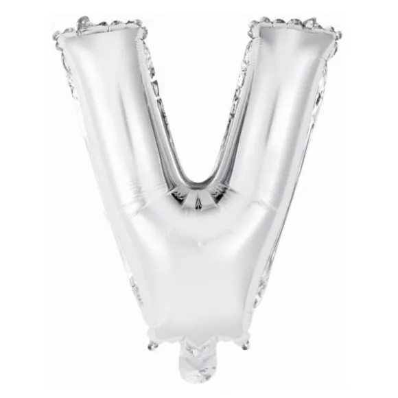 Ballon Métallique à Air - Argent - 40 à 45 cm - Lettre au Choix