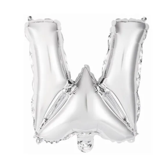 Ballon Métallique à Air - Argent - 40 à 45 cm - Lettre au Choix