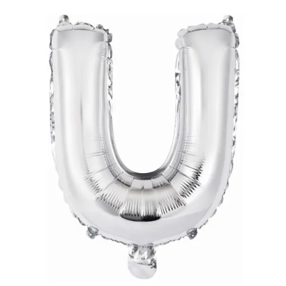 Ballon Métallique à Air - Argent - 40 à 45 cm - Chiffre au Choix