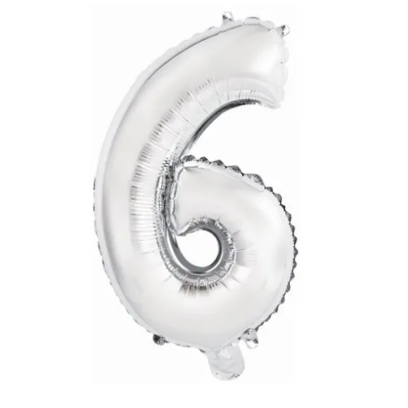 Ballon Métallique à Air - Argent - 40 à 45 cm - Chiffre au Choix