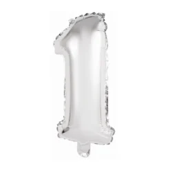 Ballon Métallique à Air - Argent - 40 à 45 cm - Chiffre au Choix