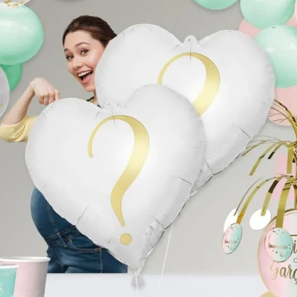 Ballon Métallique en forme de cœur - Fille ou Garçon ? - Collection Gender Reveal
