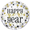 Ballon Métallique Hélium - Bonne Année - Blanc et Or