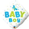 Ballon Métallique Hélium Carré - "Baby Boy"