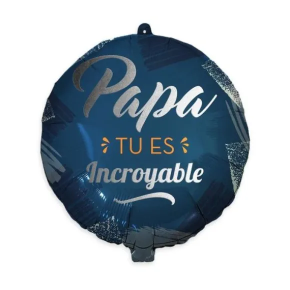 Ballon métallique rond - Papa - Collection Papa Parfait