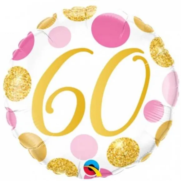 Ballon métallisé 46 cm ⌀ - 60 ans