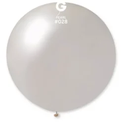 1 Ballon Métallisé XL - Couleur Perle